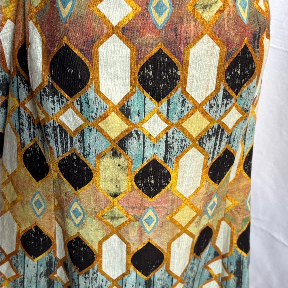 Christian Lacroix Multicolor Geometric Mini Dress with Fringe - Picture 8 of 8
